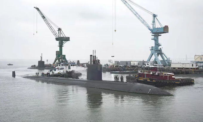Tàu ngầm USS Boise tại xưởng của Newport News Shipbuilding hồi năm 2018. Ảnh: USN