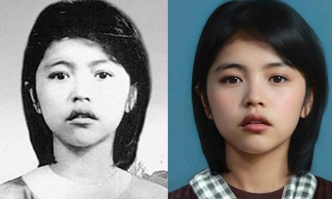 Di ảnh anh hùng Võ Thị Sáu được nhóm họa sĩ Trái tim người lính Việt Nam phục dựng năm 2025 trong dự án