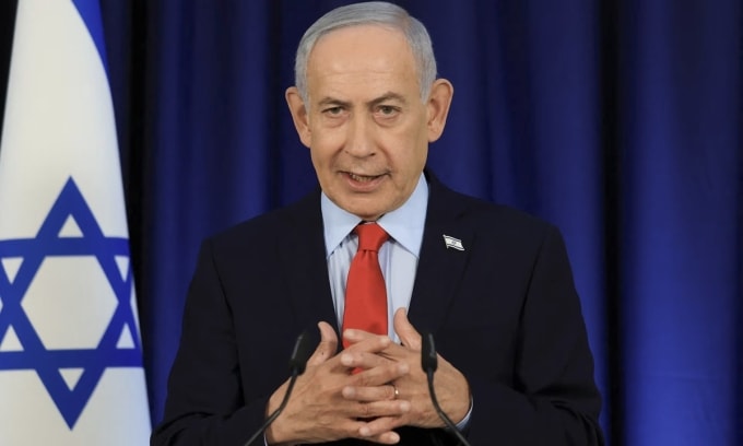 Thủ tướng Israel Benjamin Netanyahu tại một cuộc họp báo ở Jerusalem ngày 19/3. Ảnh: Reuters