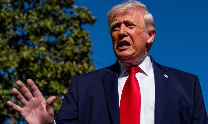 Tổng thống Mỹ Donald Trump tại Nhà Trắng hôm 11/4. Ảnh: AP