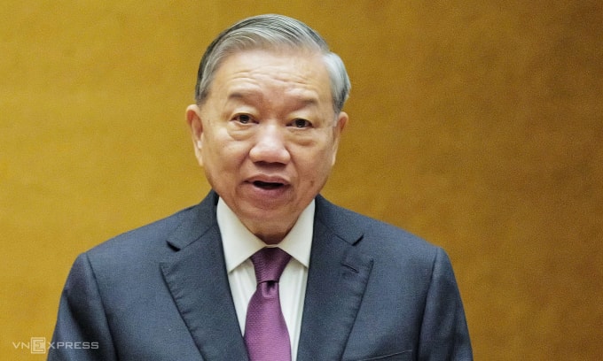 Tổng Bí thư, Chủ tịch nước Tô Lâm phát biểu tại hội nghị quán triệt Nghị quyết hội nghị Trung ương 2 khóa 14, sáng 13/4. Ảnh: Ngọc Thành