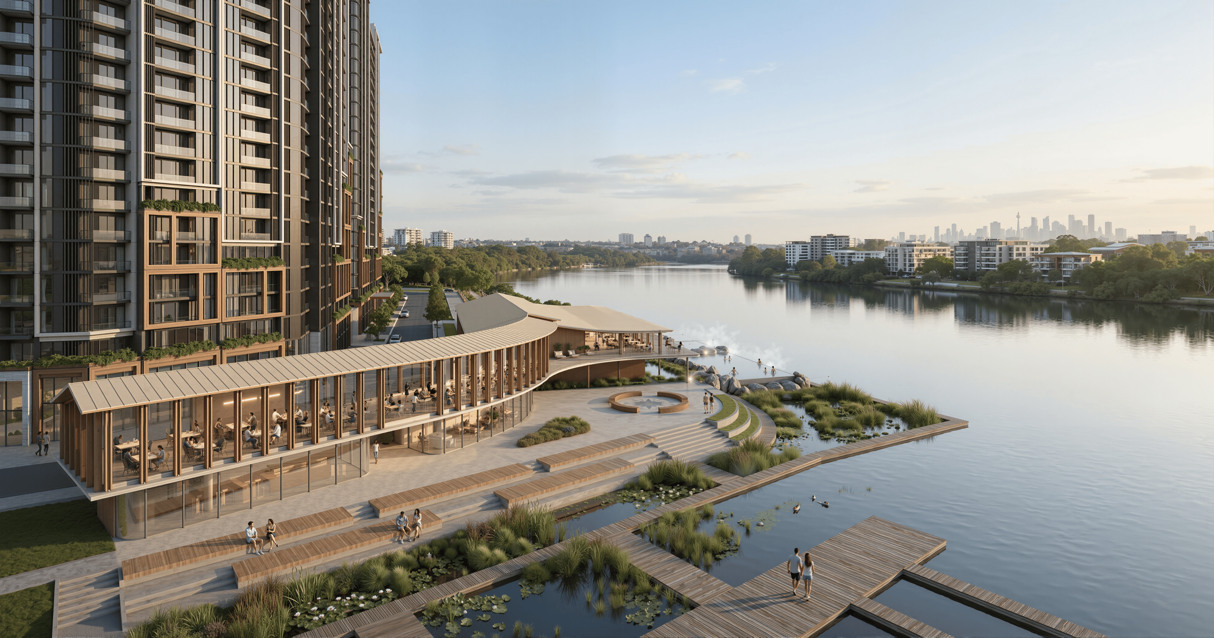 Chủ nhân Onsen 3 tận hưởng Clubhouse 2 tầng chuyên biệt với bể khoáng, spa và nhà hàng sang trọng.