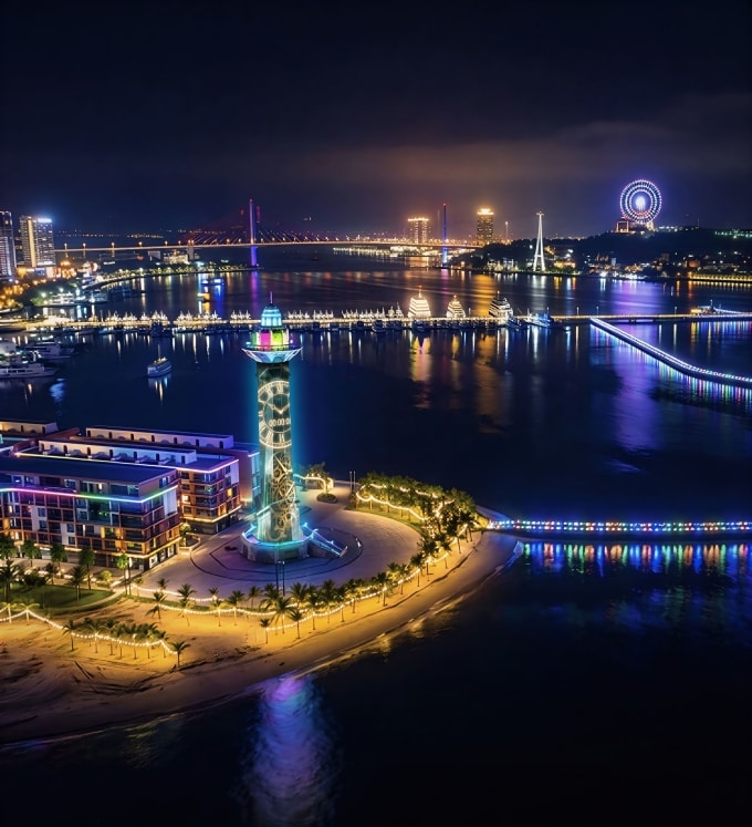 Toàn cảnh vịnh biển bên tổ hợp VUI-Fest. Ảnh: Sun Group