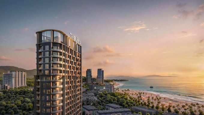 Tầm nhìn trực vịnh từ căn hộ The Sea. Ảnh: BIM Land