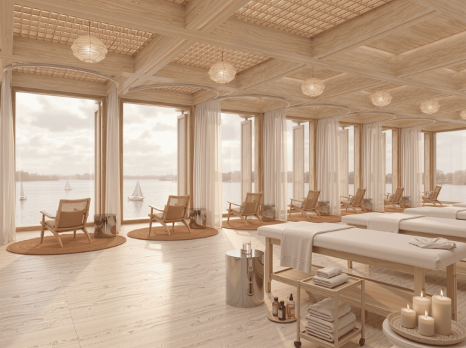 Không gian chăm sóc sức khỏe kiểu Nhật tại Clubhouse Onsen. Ảnh minh họa: Sun Property