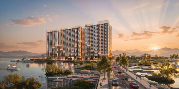 Tháp căn hộ Onsen 3 nằm trong cụm ba tòa tháp The Onsen. Ảnh minh họa: Sun Property