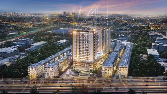 Phối cảnh dự án Atera Central tại Phố Nối, Hưng Yên. Ảnh: Atera Holdings