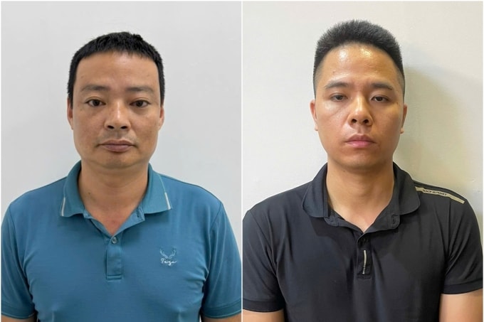 Khanh và Phái khi bị bắt. Ảnh: Công an cung cấp