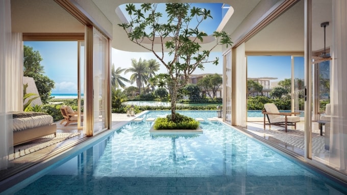 Không gian nghỉ dưỡng riêng tư, hướng đến trải nghiệm lưu trú tiêu chuẩn quốc tế. Ảnh: Maia Resort Ho Tram.