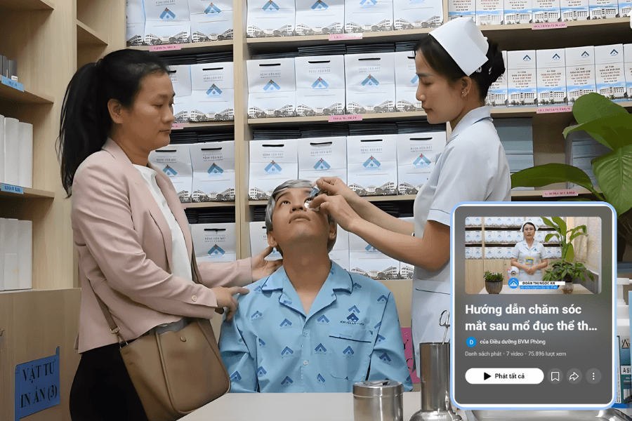 Bệnh viện Mắt TP.HCM phát triển chuỗi video hướng dẫn chăm sóc mắt sau phẫu thuật đục thủy tinh thể (cườm khô) 