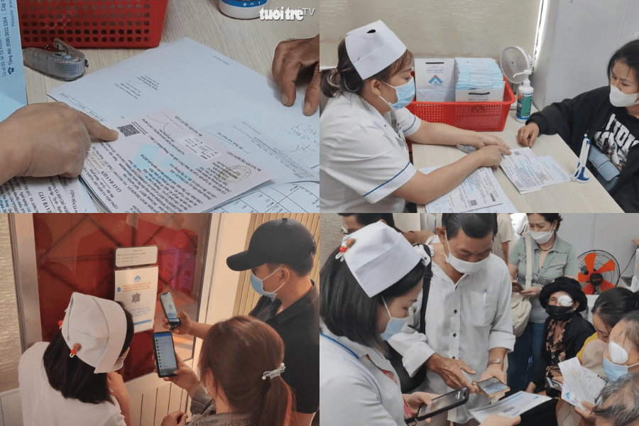 Chỉ với một thao tác quét mã, người bệnh có thể xem lại toàn bộ hướng dẫn chăm sóc mắt sau phẫu thuật đục thủy tinh thể (cườm khô) bất cứ lúc nào. (Ảnh chụp màn hình từ video đề cử Giải thưởng Đại sứ truyền thông ngành y - KMOLs của Bệnh viện Mắt TP.HCM)