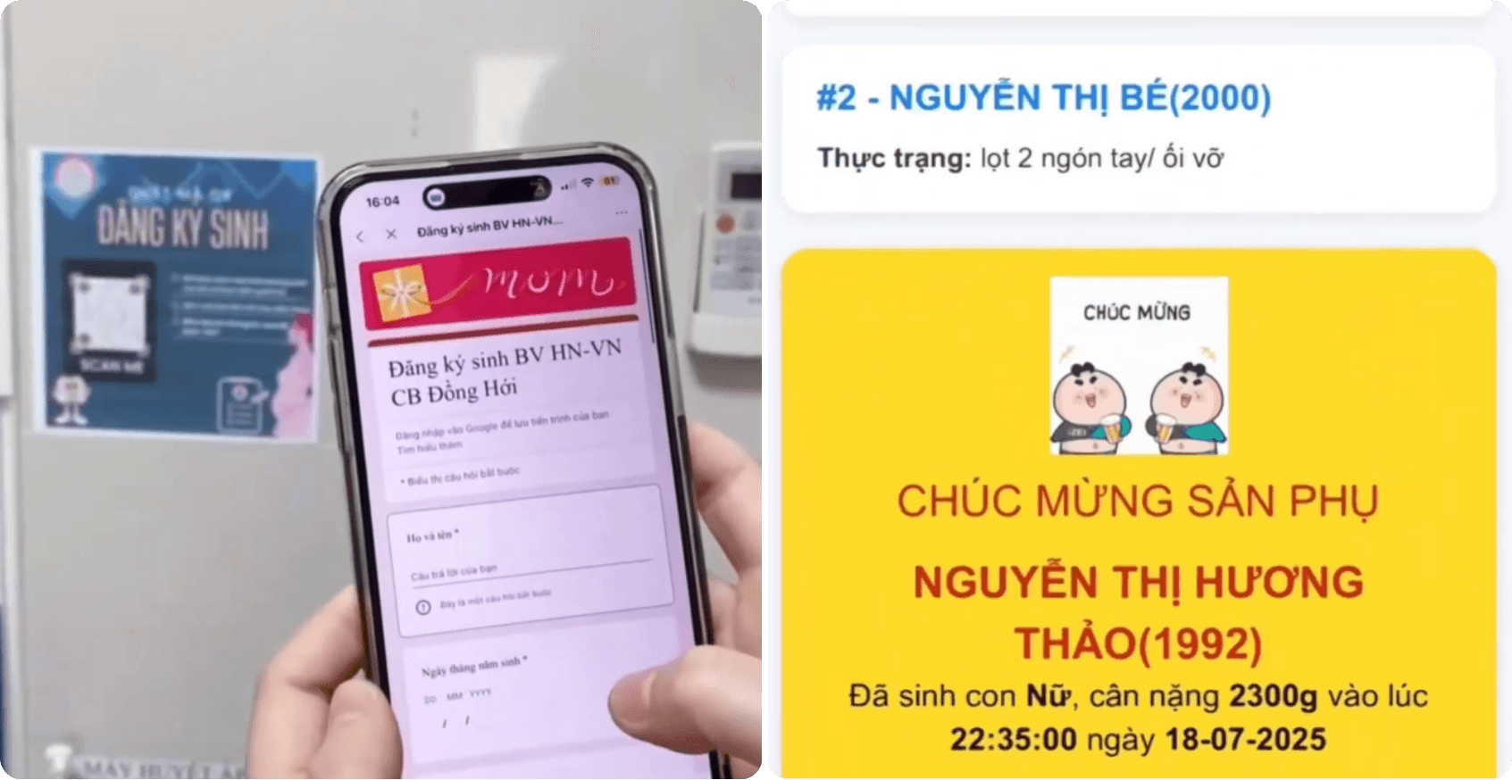 Các quy trình như đăng ký gói sinh, lựa chọn bác sĩ và sử dụng dịch vụ chăm sóc sau sinh được số hóa