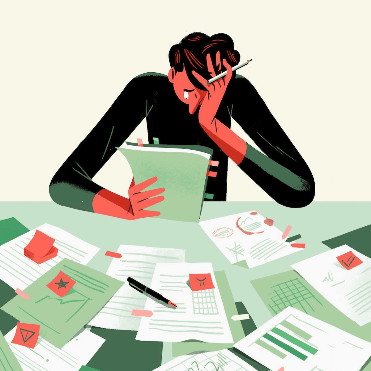 Một nhân viên cố gắng có mặt sẽ gây thiệt hại nhiều hơn so với nhân viên nghỉ phép. (Ảnh minh họa: Antonio Sortino | Synergy Art - Illustration Agency)