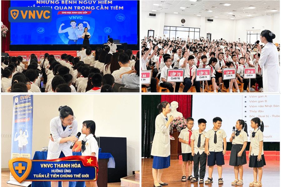 VNVC Thanh Hóa tổ chức chương trình tư vấn sức khỏe học đường cho hơn 800 em học sinh cấp 2 tại Trường Liên Cấp Fansipan