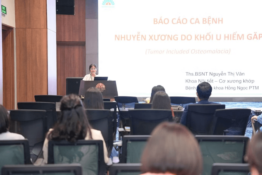 ThS.BSNT Nguyễn Thị Vân, Khoa Cơ xương khớp báo cáo về căn bệnh nhuyễn xương do khối u cực kỳ hiếm gặp