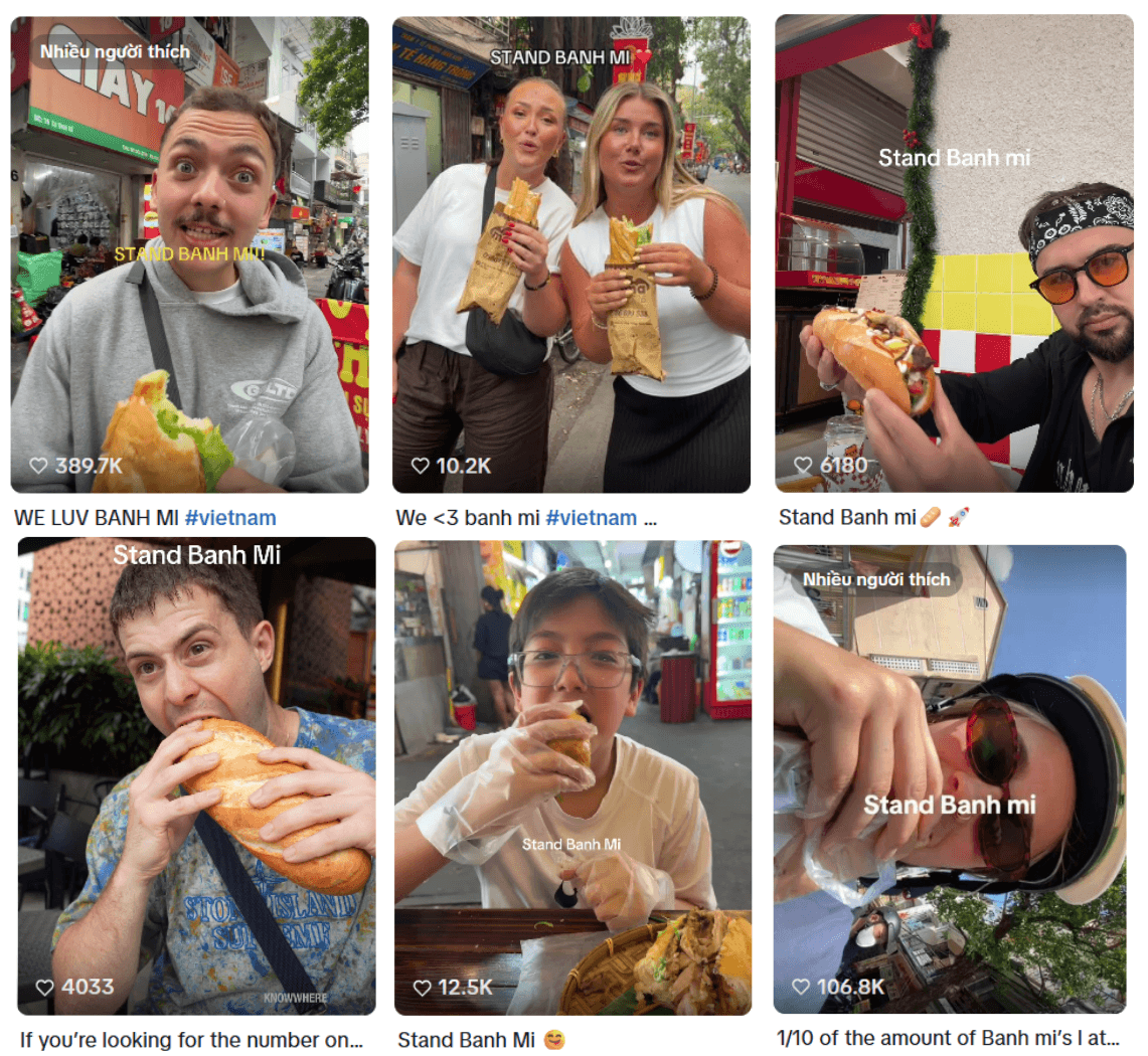 Nhiều du khách quốc tế bay sang Việt Nam để ăn bánh mì vỉa hè theo trào lưu 'Stand banh mi'