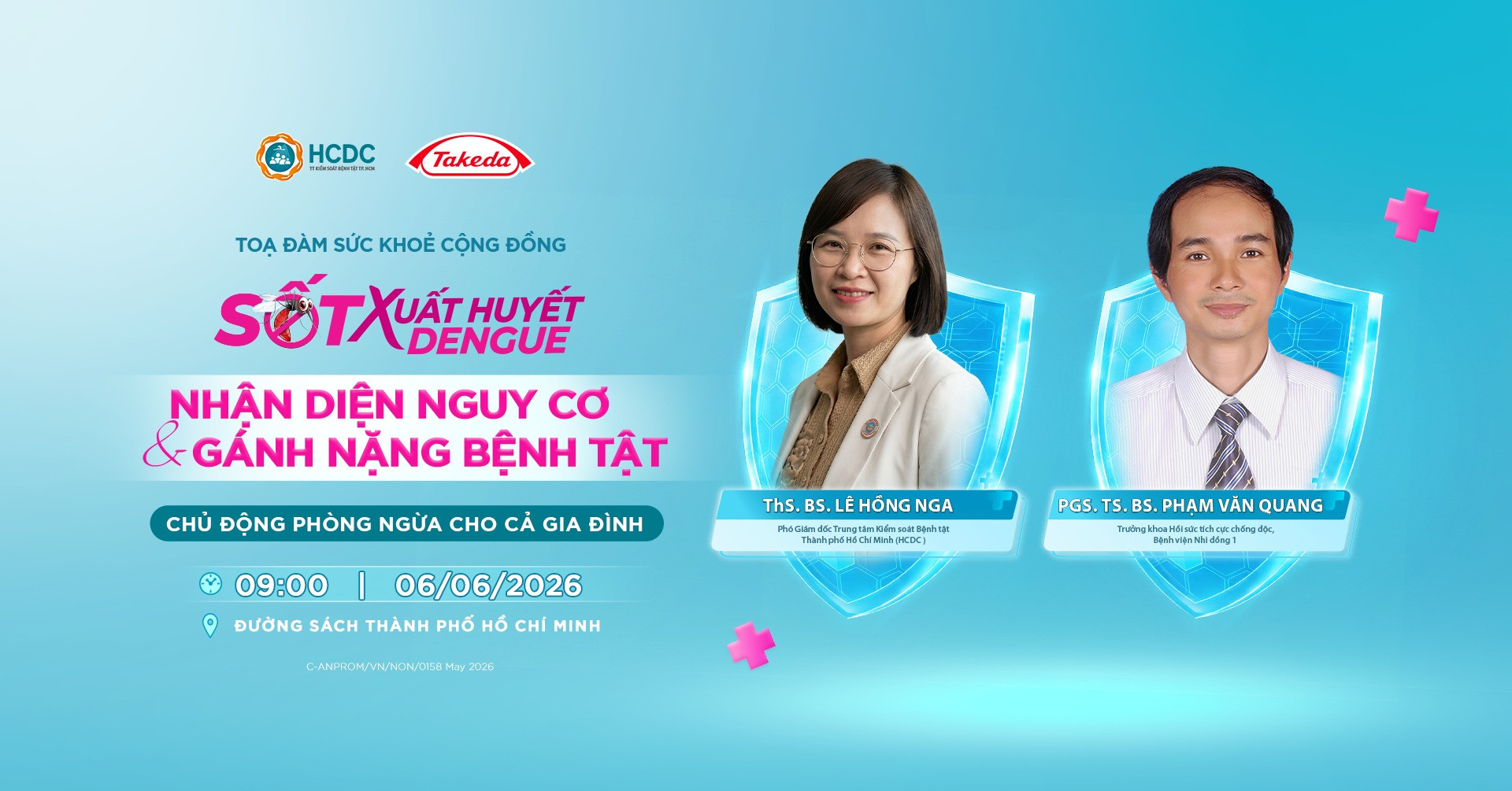 Tọa đàm sức khỏe cộng đồng “Sốt xuất huyết Dengue: Nhận diện nguy cơ & gánh nặng bệnh tật - Chủ động phòng ngừa cho cả gia đình”