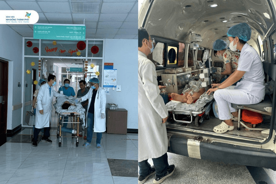 Sau 36 giờ điều trị tình trạng trẻ cải thiện dần, trẻ tỉnh, được chuyển bệnh viện 115 điều trị tiếp
