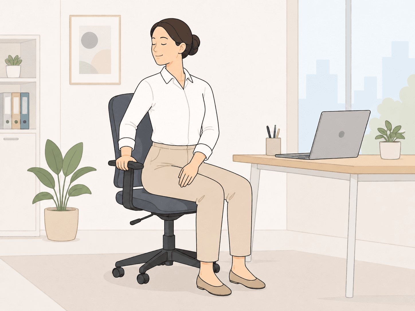 Vặn mình để kéo giãn lưng