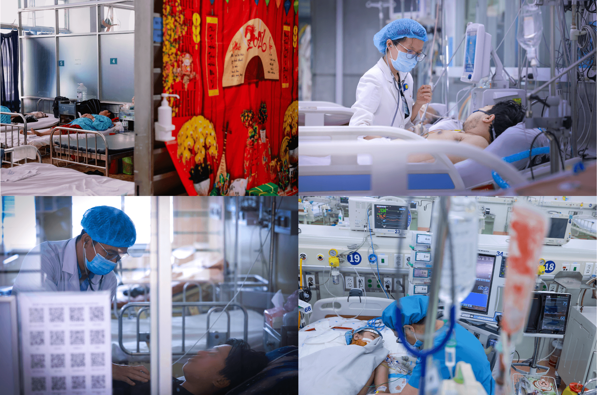 Bộ ảnh “Những màu đỏ không Tết” ghi lại những lát cắt chân thực tại khu điều trị sốt xuất huyết Dengue.