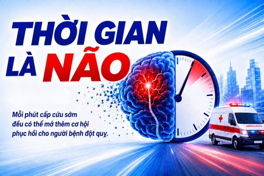 Giờ vàng trong cấp cứu đột quỵ: Mỗi phút chậm trễ, khoảng 2 triệu tế bào thần kinh có thể mất đi
