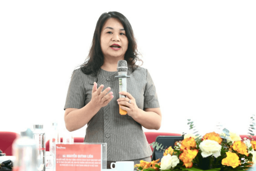 Bà Nguyễn Quỳnh Liên, đại biểu Quốc hội hoạt động chuyên trách tại Ủy ban Pháp luật và Tư pháp của Quốc hội.