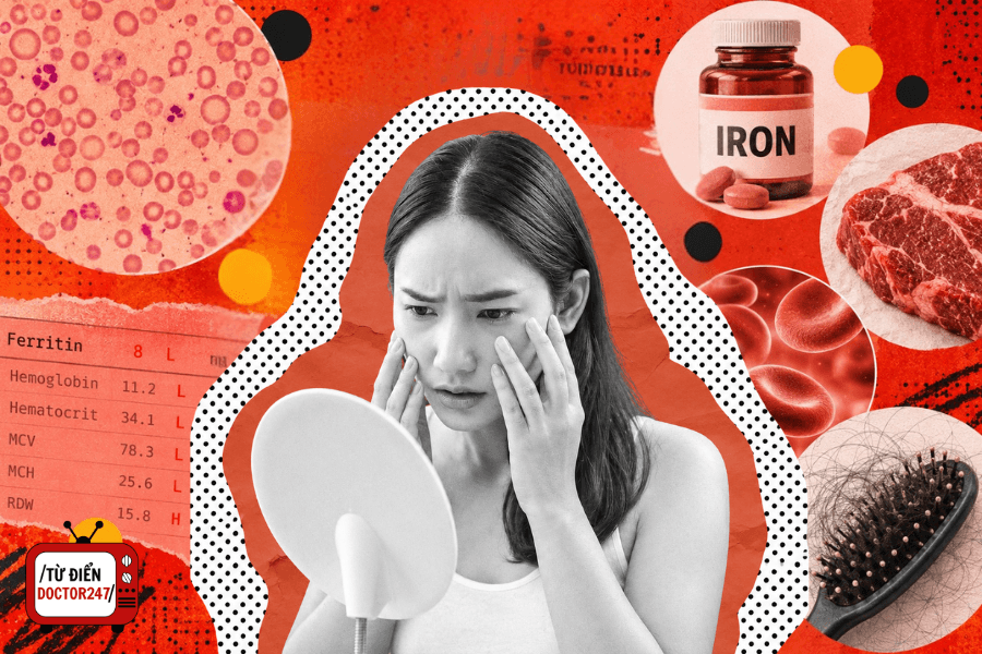 không có một bộ đặc điểm ngoại hình cụ thể nào có thể dùng để nhận biết cơ thể thiếu sắt.
