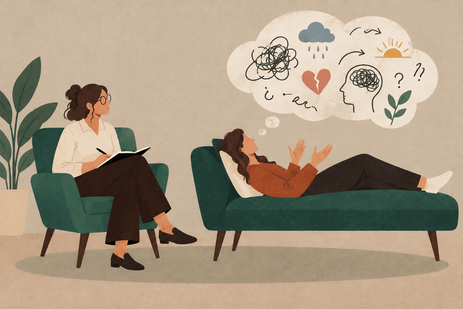 chuyên gia tâm lý (psychologist) hoặc nhà tâm lý lâm sàng (clinical psychologist) thường tập trung nhiều hơn vào cách chúng ta suy nghĩ, cảm nhận và hành xử.