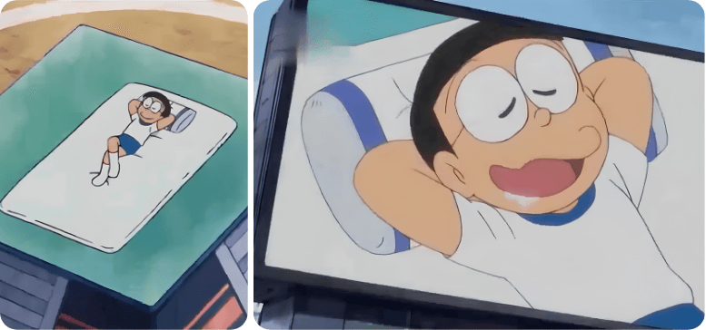 Có lẽ, không có ai sẽ là đối thủ của Nobita trong một cuộc thi ngủ