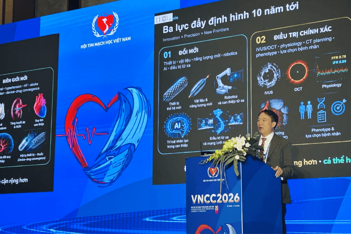 GS.TS. Phạm Mạnh Hùng, Chủ tịch Hội Tim mạch học Việt Nam, chia sẻ tại Đại hội Tim mạch toàn quốc lần thứ 20