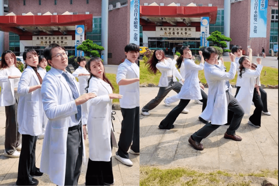 Chiếm trọn sự chú ý ở vị trí trung tâm là Lý Dũng Tiến, Phó giám đốc bệnh viện, cùng các thành viên Khoa Tiết niệu