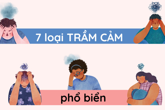 7 loại trầm cảm phổ biến: từ dai dẳng đến rối loạn cảm xúc