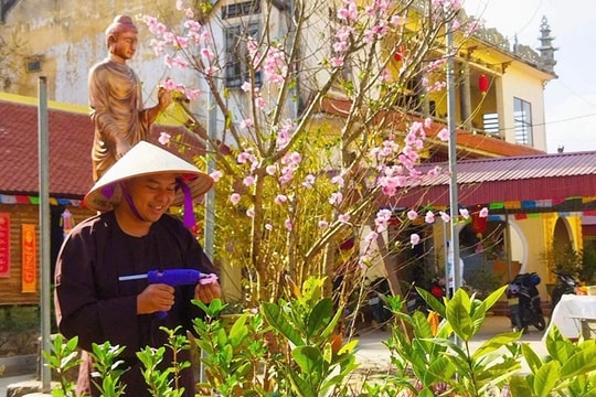 Vào chùa ăn Tết