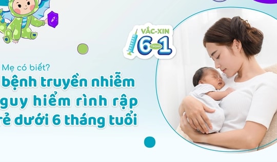 Infographic: 6 bệnh truyền nhiễm nguy hiểm rình rập trẻ dưới 6 tháng tuổi