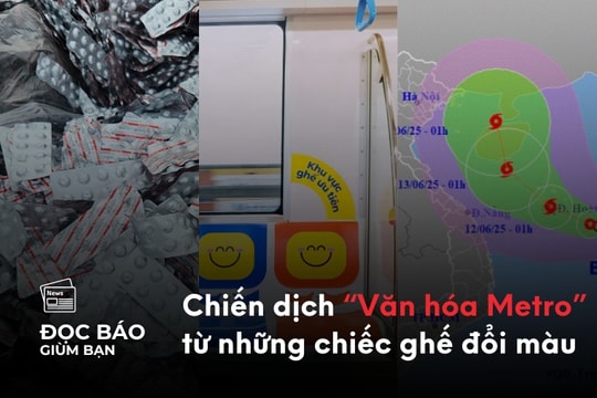 11/6/2025 | Đà Nẵng phát hiện hàng trăm vỉ thuốc không rõ nguồn gốc vứt ra đường. Chiến dịch 'Văn hóa Metro' từ những chiếc ghế đổi màu. Bão Wutip hình thành trên Biển Đông.