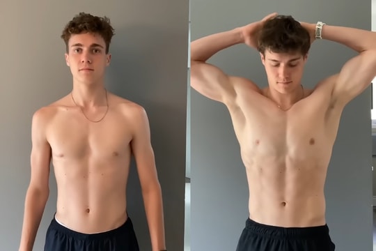 YouTuber biến hình ngoạn mục sau thử thách 16.000 lần hít đất