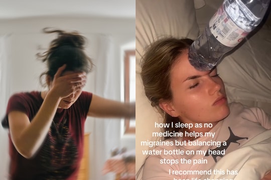 Mẹo lạ: Giảm đau nửa đầu bằng cách đặt chai nước đầy lên trán