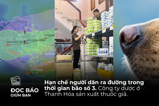 21/7/2025 | Hạn chế người dân ra đường trong thời gian bão số 3. Chó đánh hơi phát hiện Parkinson sớm.