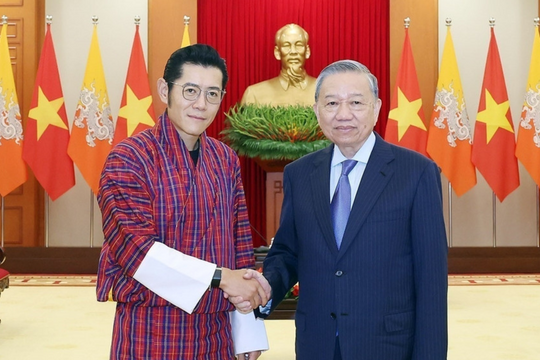 Tổng Bí thư Tô Lâm tiếp Quốc vương Bhutan Jigme Khesar Namgyel Wangchuck