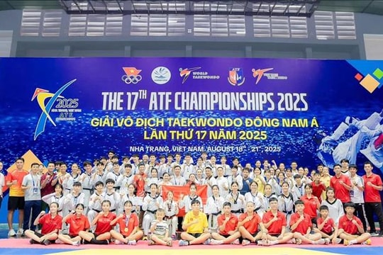Việt Nam giành vị trí Nhất toàn đoàn tại Giải vô địch Taekwondo Đông Nam Á 2025