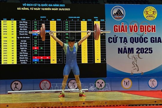 Khai mạc Giải Vô địch Cử tạ Quốc gia năm 2025