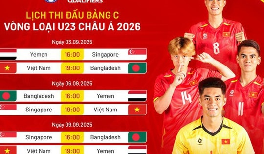 Lịch thi đấu bóng đá hôm nay ngày 3/9: U23 Việt Nam đấu Bangladesh