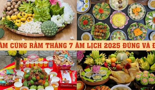 Mâm cúng Rằm tháng 7 âm lịch năm 2025 đúng và đủ gồm những gì?