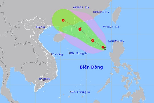 ­Thời tiết ngày 6/9: Áp thấp nhiệt đới trên Biển Đông có khả năng mạnh lên thành bão
