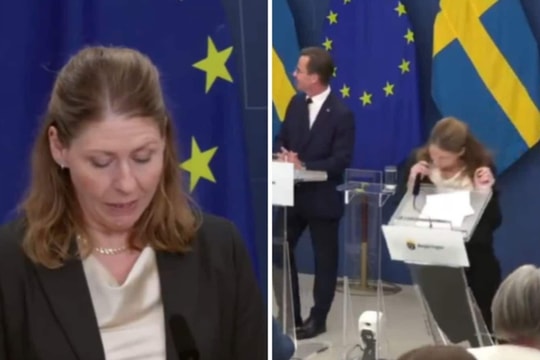 Bộ trưởng Y tế mới của Thụy Điển ngất xỉu giữa họp báo