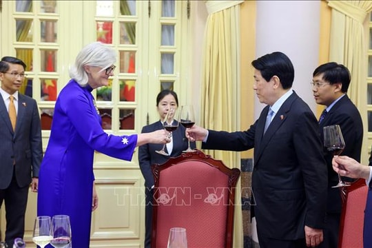 Chủ tịch nước Lương Cường chủ trì chiêu đãi cấp Nhà nước Toàn quyền Australia