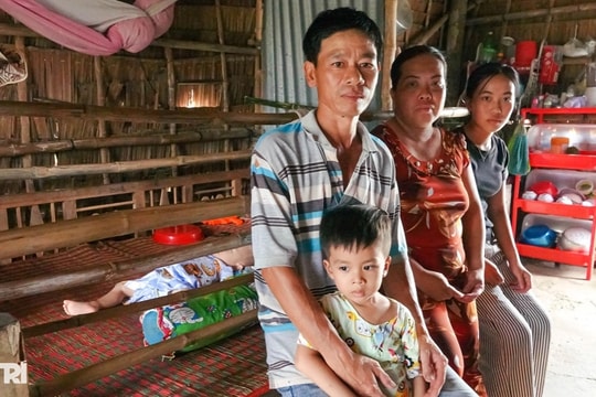 Cha nghèo phụ hồ bị ung thư ruột non, lo con thơ thất học, chịu cảnh mồ côi