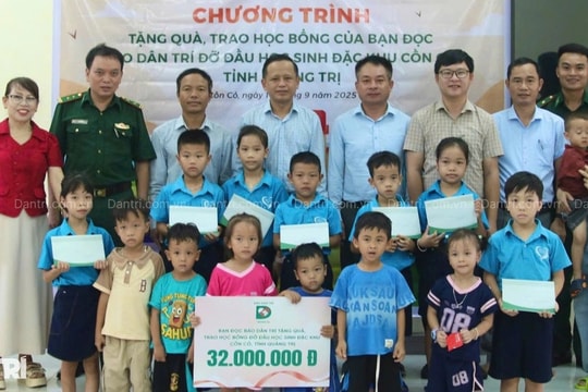 Bạn đọc Dân trí nhận đỡ đầu, chắp cánh ước mơ học sinh trên đảo Cồn Cỏ