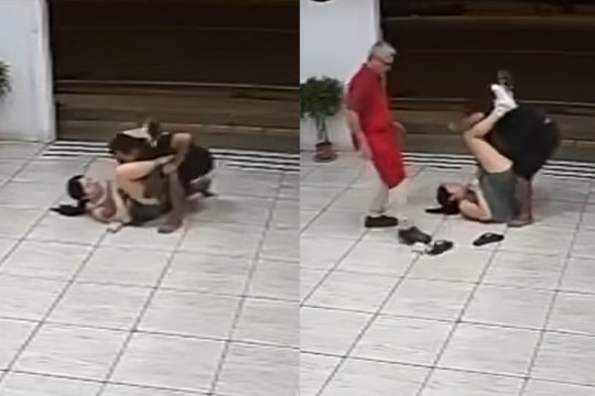 Cận cảnh cô gái không biết võ bất ngờ tung đòn MMA quật ngã tên cướp