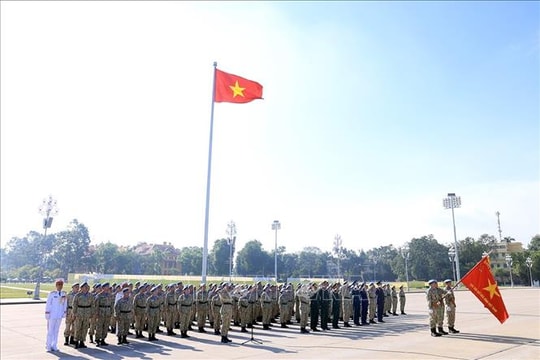 Đội Công binh số 4 sẵn sàng lên đường thực hiện nhiệm vụ gìn giữ hòa bình